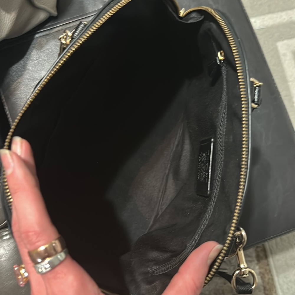 Coach “Sierra” Black Crossgrain Leather Top handle Two-Way Medium Satchel F57524 - Picture 6 of 6
